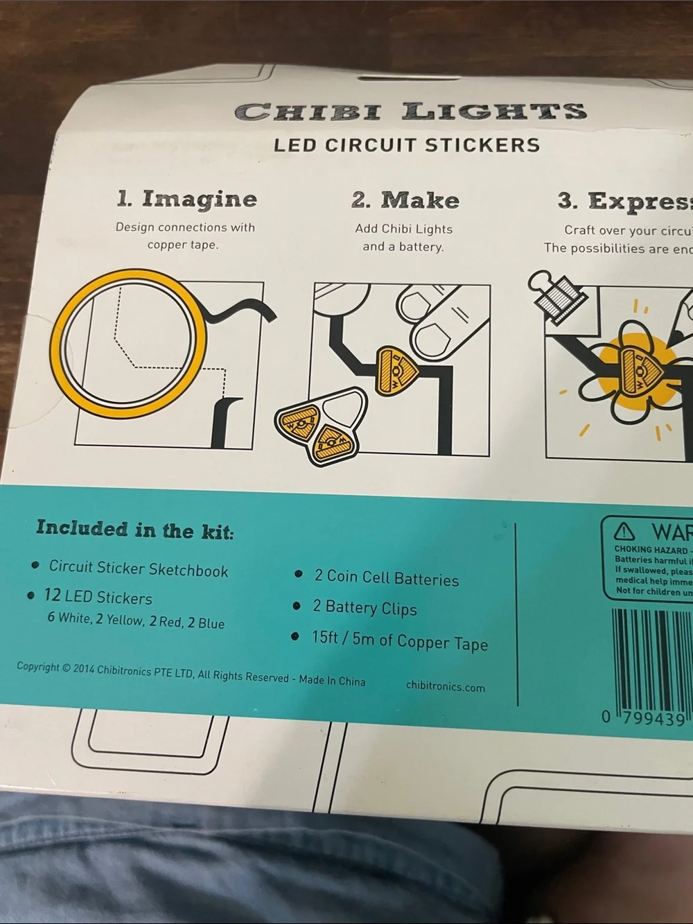 Chibi Lights LED Circuit Stickers — White & Yellow Creative Electronics Kit